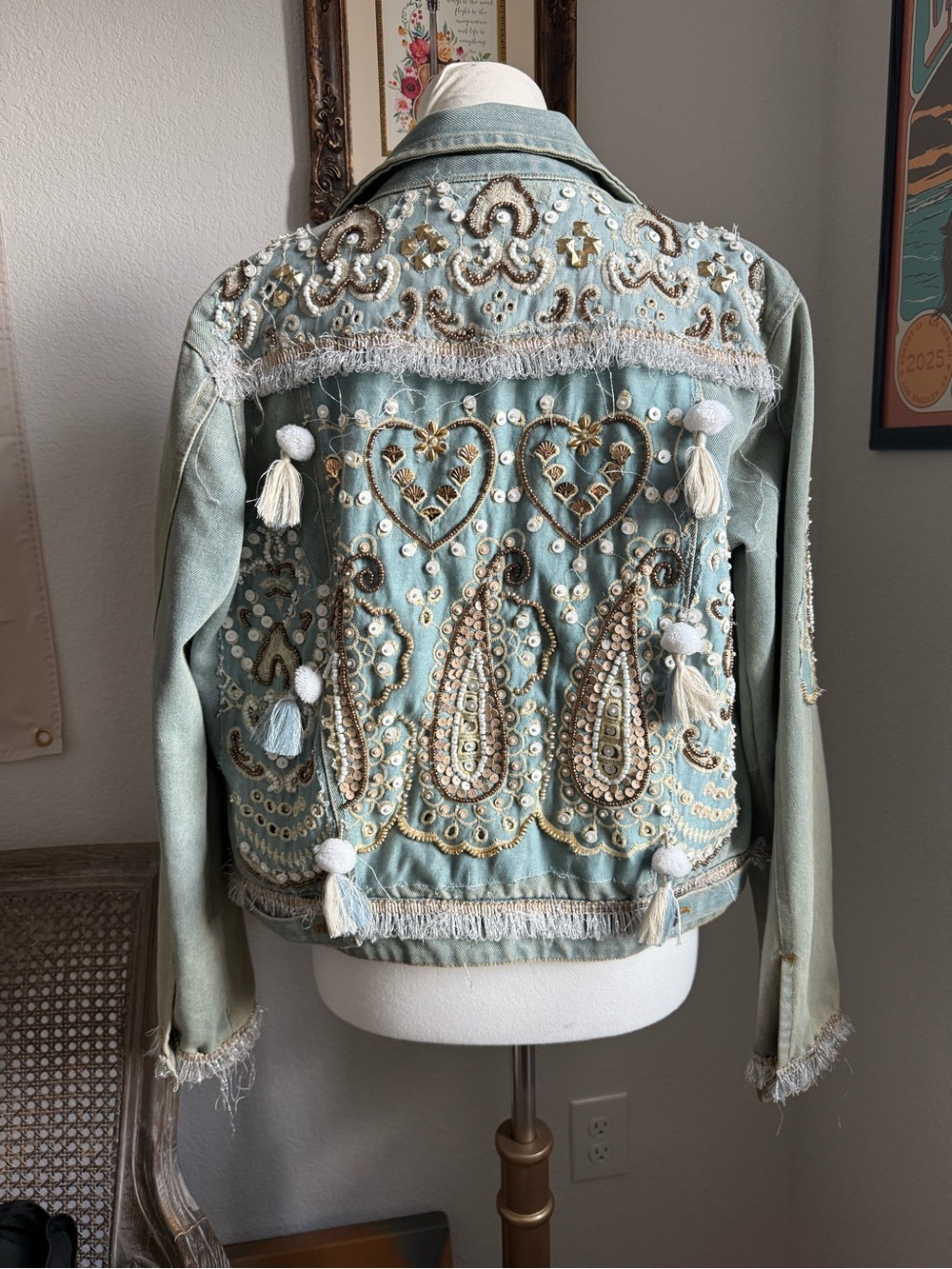 Embellished Antica Sartoria by Giacomo Cinque Denim Jacket